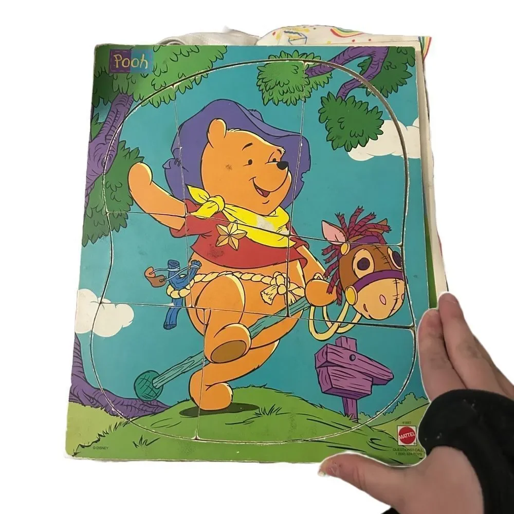 Vintage Disney Winnie the Pooh Wooden Toddler Puzzle